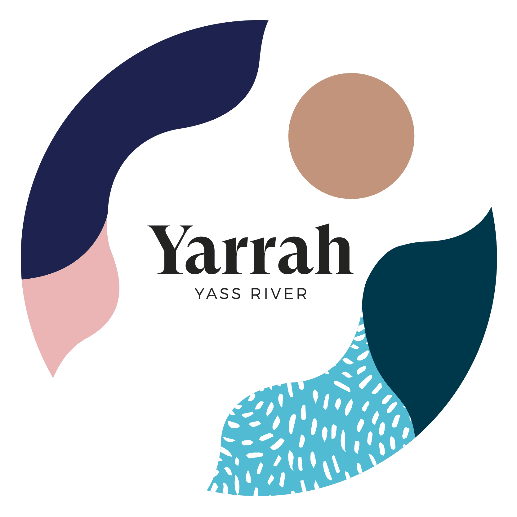 Yarrah roundel — sun, river and land